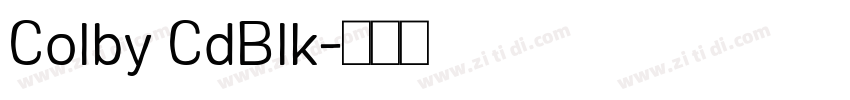 Colby CdBlk字体转换